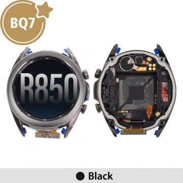 BQ7 OLED Screen Replacement with Frame for Samsung Galaxy Watch3 R850 41mm / R855 41mm (As the same as service pack, but not from official Samsung)-Black