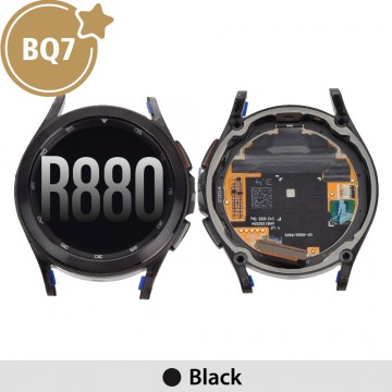 BQ7 OLED Screen Replacement with Frame for Samsung Galaxy Watch4 Classic R880 42mm / R885 42mm (As the same as service pack, but not from official Samsung)-Black