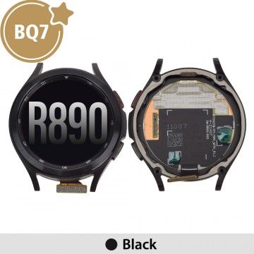 BQ7 OLED Screen Replacement with Frame for Samsung Galaxy Watch4 Classic R890 46mm (As the same as service pack, but not from official Samsung)-Black