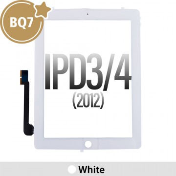 BQ7 Touch Screen Digitizer with IC Connector for iPad 3 / 4 (2012)-White