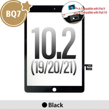 BQ7 Touch Screen Digitizer with IC Connector for iPad 10.2 (2019) / (2020) / (2021)-Black