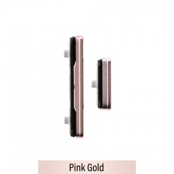 Power & Volume Button Set for Samsung Galaxy S22 5G S901B / S22 Plus 5G S906B-Pink Gold