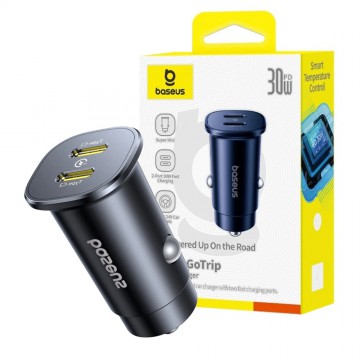 Baseus GoTrip DP1 Car Charger C+C 30W-Cosmic Black