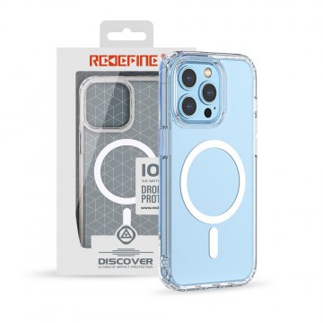 Redefine Heavy Duty Transparent Case Cover With Magnetic Ring for iPhone 14 Plus