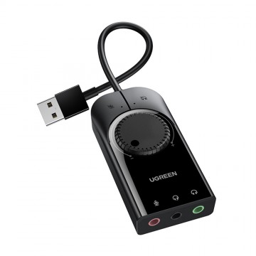 UGREEN CM129 USB External Stereo Sound Adapter 15cm-Black