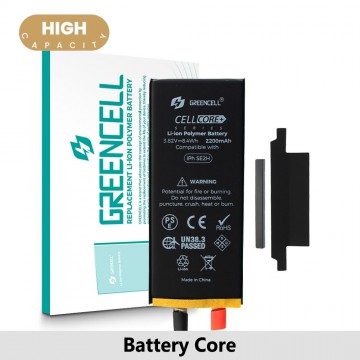 Greencell (High Capacity 2200mAh) iPhone SE (2020) Replacement Battery Core with Adhesive Strips (Original Chip Best Quality In The Market)