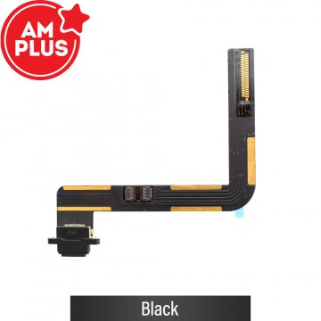 AMPLUS Charging Port with Flex Cable for Apple iPad 5 2017 / iPad 6 2018 / Air 1-Black