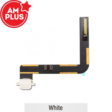 AMPLUS Charging Port with Flex Cable for Apple iPad 5 2017 / iPad 6 2018 / Air 1-White