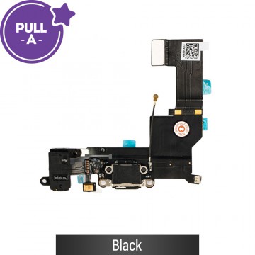 Charging Port Flex Cable for iPhone 5S (PULL-A)-Black
