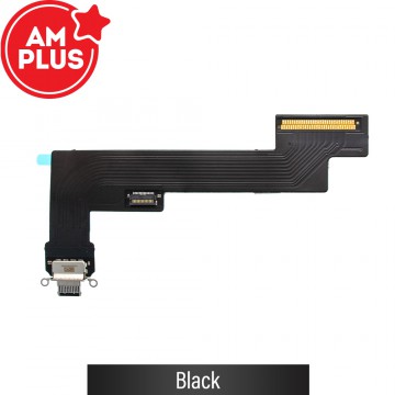AMPLUS Charging Port with Flex Cable for iPad Air (2020) (Wi-Fi)-Black