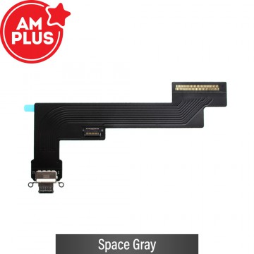 AMPLUS Charging Port with Flex Cable for iPad Air (2022) (Wi-Fi)-Space Gray