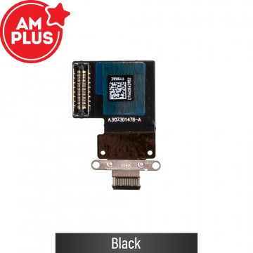 AMPLUS Charging Port with Flex Cable for iPad Pro 12.9 (2018 / 2020) / Pro 11 (2018 / 2020)-Black