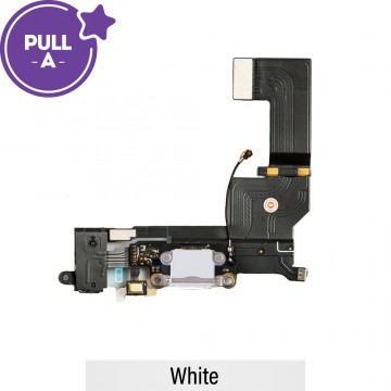 Charging Port Flex Cable for iPhone SE (PULL-A)-White