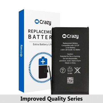Crazy Improved Quality- iPhone 12 Pro / 12 Replacement Battery with Adhesive Strips 2815mAh (TI CHIP: TI 27546-A3 IC) (Cheapest Price)