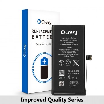 Crazy Improved Quality- iPhone 12 mini Replacement Battery with Adhesive Strips 2227mAh (TI CHIP: TI 27546-A3 IC) (Cheapest Price)
