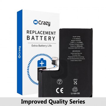 Crazy Improved Quality- iPhone 13 Pro Replacement Battery with Adhesive Strips 3095mAh (TI CHIP: TI 27546-A3 IC) (Cheapest Price)