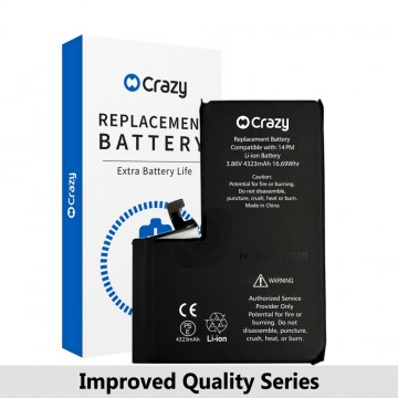 Crazy Improved Quality- iPhone 14 Pro Max Replacement Battery with Adhesive Strips 4323mAh (TI CHIP: TI 27546-A3 IC) (Cheapest Price)