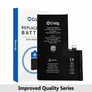Crazy Improved Quality-iPhone 16 Pro Max Replacement Battery with Adhesive Strips 4685mAh (TI CHIP: 27546) (Cheapest Price)