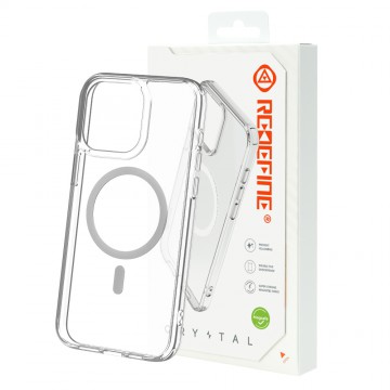 iPhone 15 REDEFINE Crystal Super Strong Clear Case Cover With Magnetic Ring