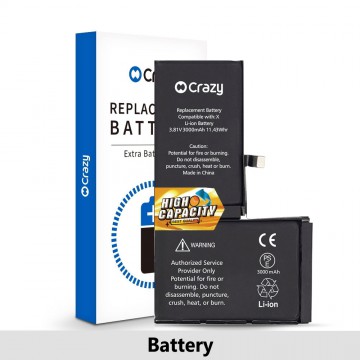 iPhone X Battery Replacement with Adhesive Strips 3000mAh (High Capacity+TI Solution)