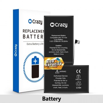 iPhone XS Max Replacement Battery with Adhesive Strips 3750mAh (High Capacity+TI Solution)