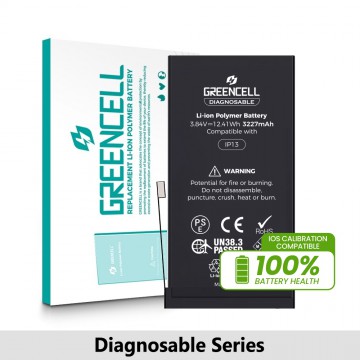 Greencell Diagnosable iPhone 13 Replacement Battery with Adhesive Strips 3227mAh (IOS Calibration Compatible)