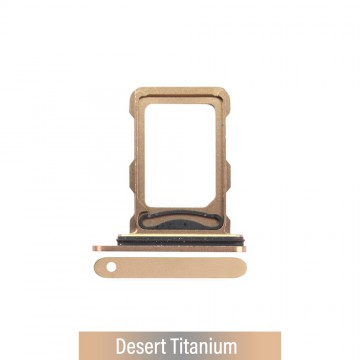 Dual SIM Card Tray for iPhone 16 Pro / 16 Pro Max- Desert Titanium (Compatible with Single SIM Phones and Dual SIM Phones)