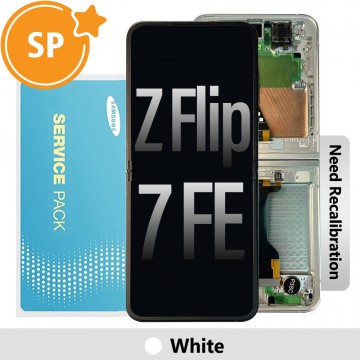 Samsung Galaxy Z Flip7 FE F761B Screen with Frame Digitizer GH82-37734B (Service Pack)-White