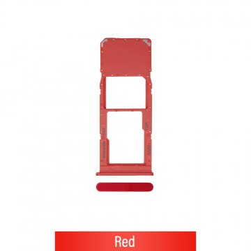 Single SIM Card Tray for Samsung Galaxy A12 A125F-Red