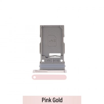 Single SIM Card Tray for Samsung Galaxy S22 S901B / S22 Plus S906B-Pink Gold