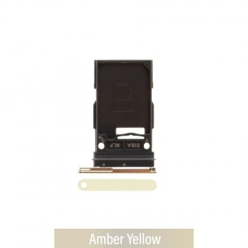 Single SIM Card Tray for Samsung Galaxy S24 S921B / S24 Plus S926B-Amber Yellow