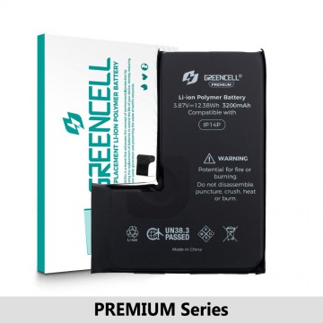 Greencell PREMIUM Series- iPhone 14 Pro Replacement Battery with Adhesive Strips 3200mAh (Original Chip & Cell Best Quality in the Market)