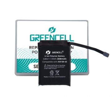 Greencell Apple Watch Series 8 45MM Replacement Battery with Adhesive Strips 308mAh