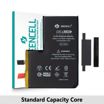 Greencell Core Series- Standard Capacity 4325mAh iPhone 13 Pro Max Replacement Battery Core with Adhesive Strips