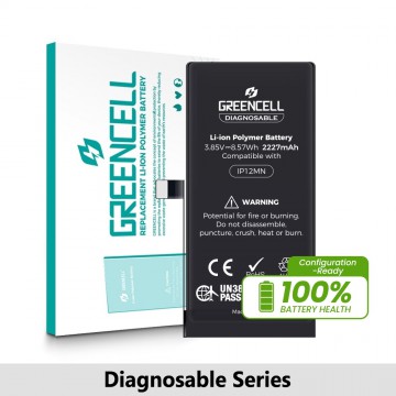 Greencell Diagnosable iPhone 12 mini Replacement Battery with Adhesive Strips 2227mAh (Configuration Ready)
