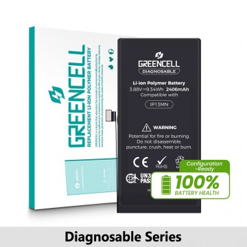 Greencell Diagnosable iPhone 13 mini Replacement Battery with Adhesive Strips 2406mAh (Configuration Ready)