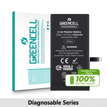 Greencell Diagnosable iPhone 14 Plus Replacement Battery with Adhesive Strips 4325mAh (Configuration Ready)