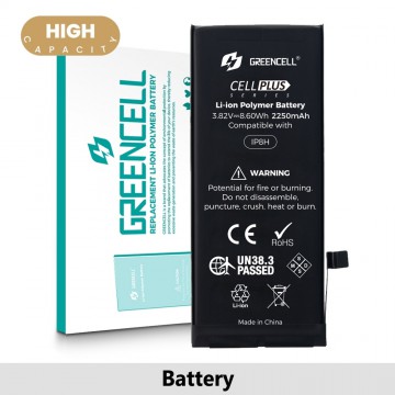 Greencell (High Capacity 2250mAh) iPhone 8 Replacement Battery with Adhesive Strips