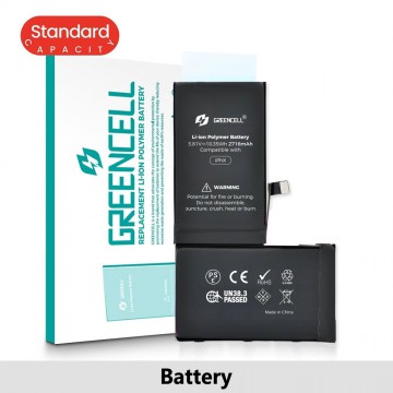 Greencell (Standard Capacity 2716mAh) iPhone X Replacement Battery with Adhesive Strips