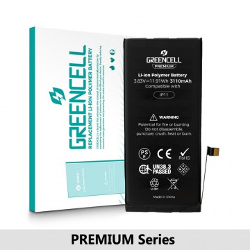 Greencell PREMIUM Series- iPhone 11 Replacement Battery with Adhesive Strips 3110mAh (Original Chip & Cell Best Quality in the Market)
