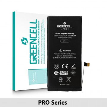Greencell PRO Series- iPhone 11 Replacement Battery with Adhesive Strips 3110mAh (TI chip -27546-A3 IC & Original Cell)
