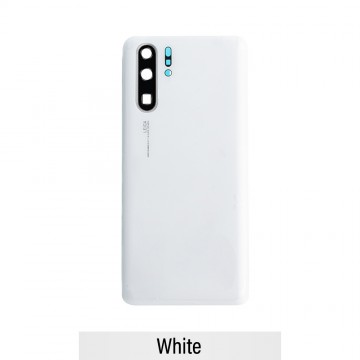 Rear Cover Glass with Camera Lens for Huawei P30 Pro-White