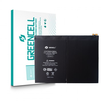 Greencell iPad Air5 / iPad 10 (2022) / Air11 (2024) Replacement Battery 7606mAh with Adhesive Strips