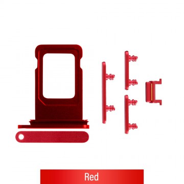 SIM Card Tray and Side Button for iPhone 11-Red