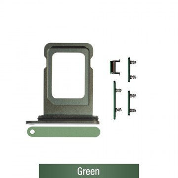 Single SIM Card Tray and Side Button for iPhone 11 Pro / 11 Pro Max-Green (Not for AU)