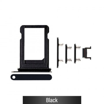SIM Card Tray and Side Button for iPhone XR-Black