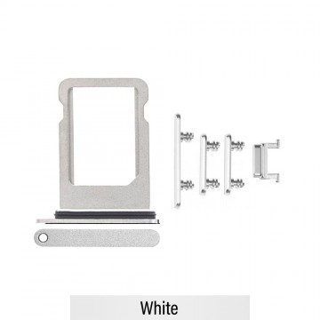 SIM Card Tray and Side Button for iPhone XR-White
