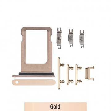 SIM Card Tray and Side Button for iPhone XS-Gold