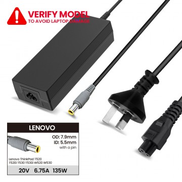 Laptop Power Adapter LO1352007955 For Lenovo ThinkPad T520 T520i T530 T530i W520 W530 (With Pin Inside)