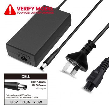 Laptop Power Adapter DL2101957450 For Dell Precision M4600 M4700 M6600 M6700 Dell Alienware 17 M17x (With Pin Inside)